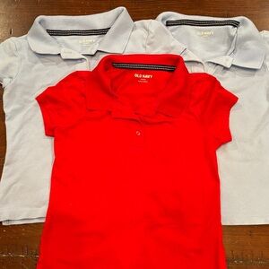 Lot of 3 . Old Navy Kids Polos - Red and light blue